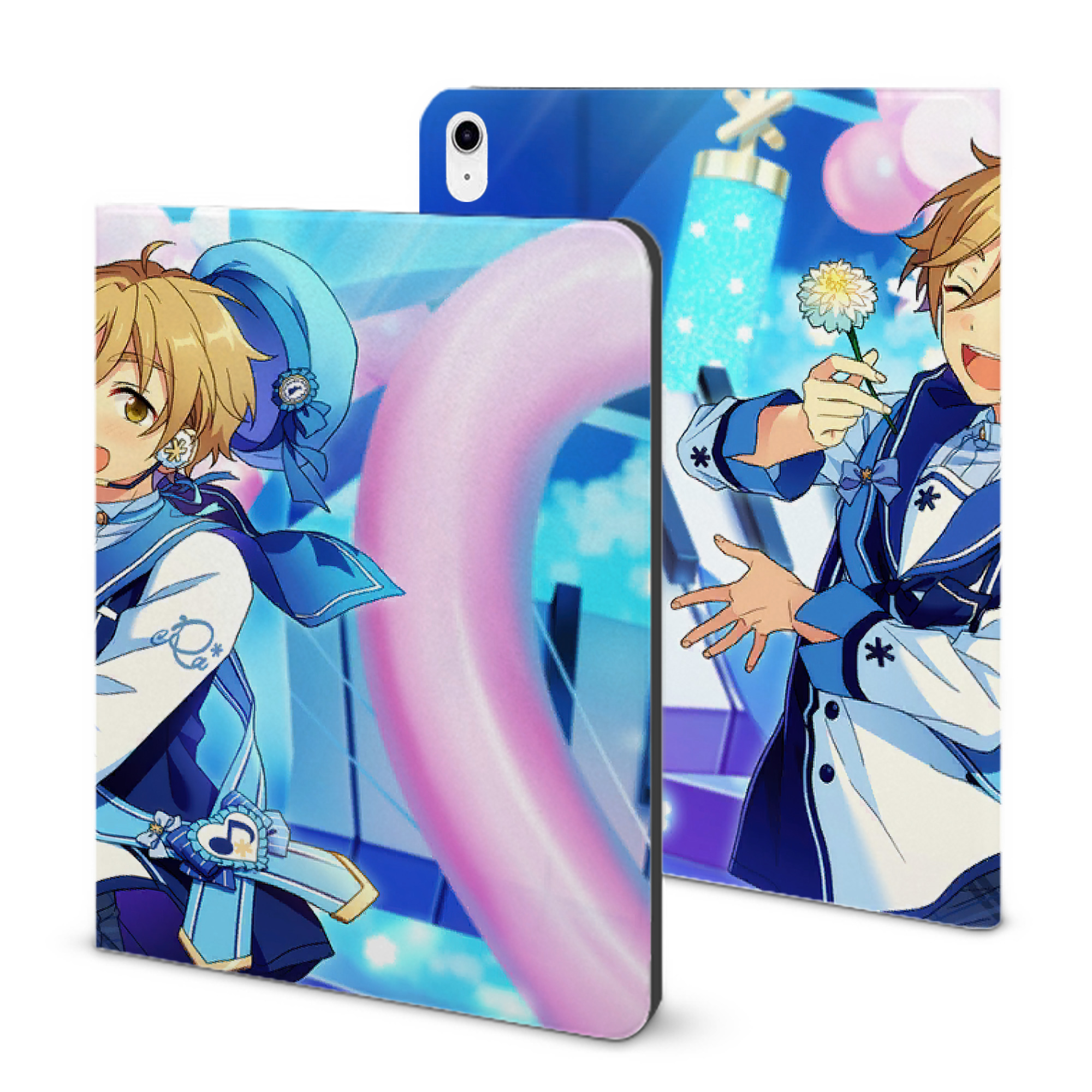 （画像用） あんさんぶるスターズ! Ensemble Stars IPad ケース ブック型 PUレザー TPU 耐衝撃 軽量 薄型 ペン収納なし 全面保護 IPad 各モデル対応